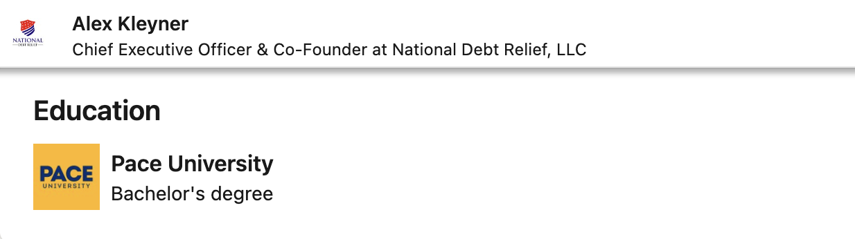 Alex Kleyner national debt relief