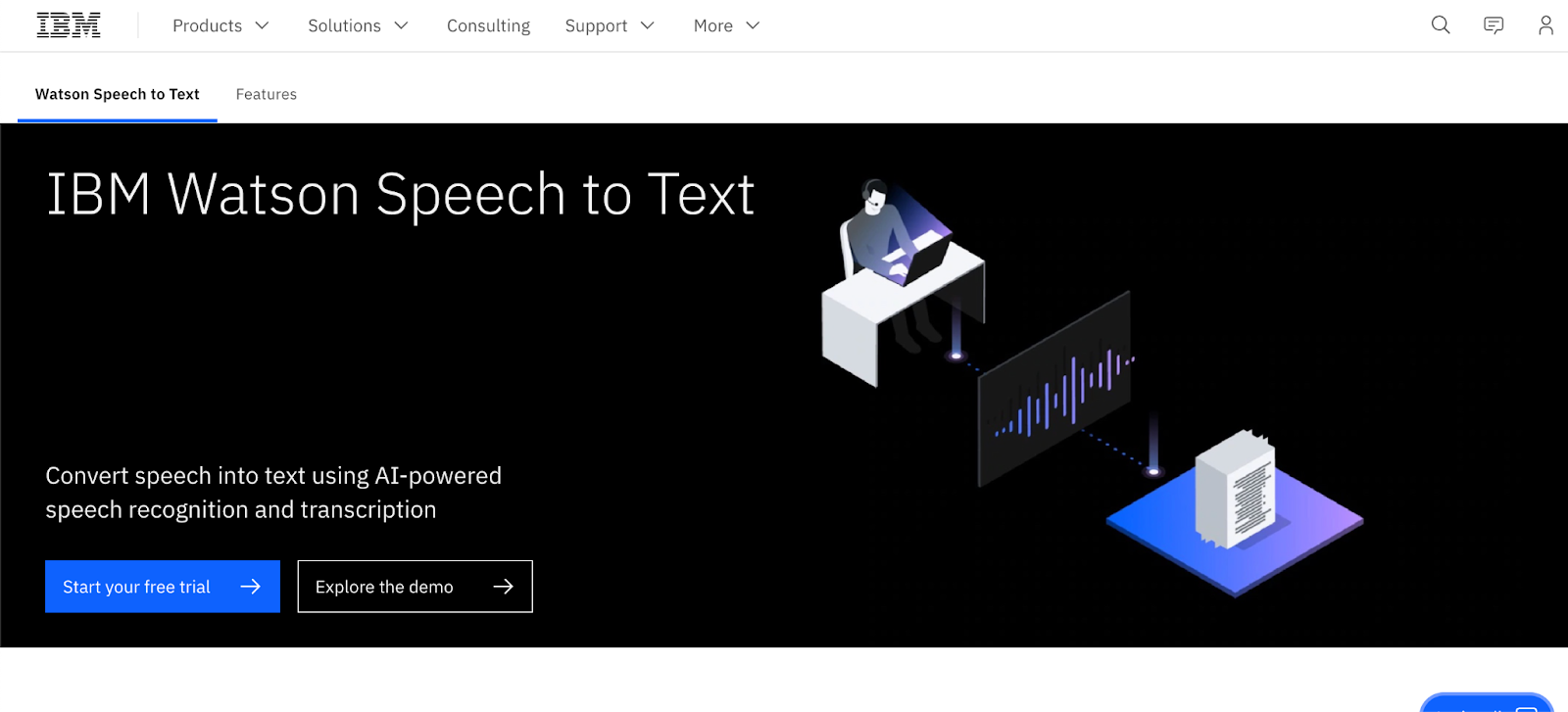IBM Watson is great example of AI powered Speech Recognition as a Service