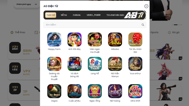 Top game Slot cực hot tại trang chủ AB77