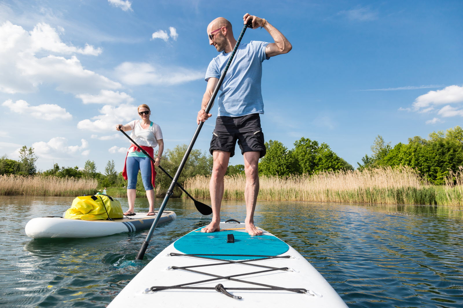 Paddle gonflable en rivière sur la Drôme