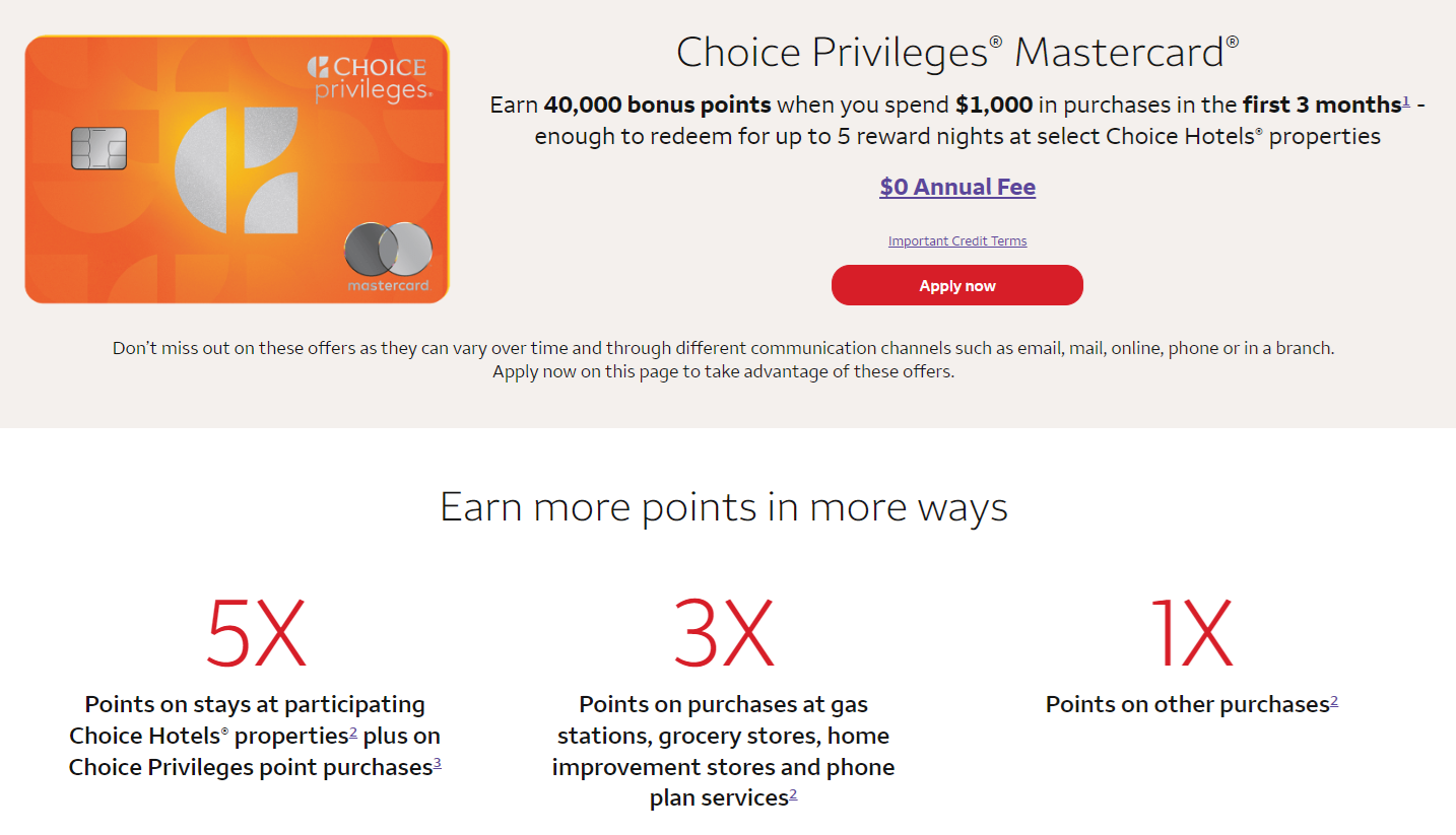 Choice Privileges Mastercard