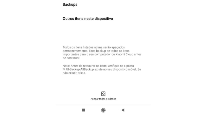 Voltar as configurações de fábrica "zera" o celular