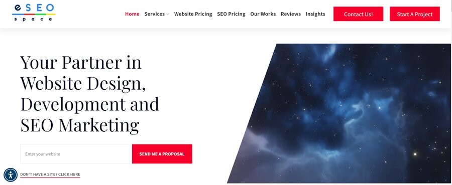 eseospace landing page