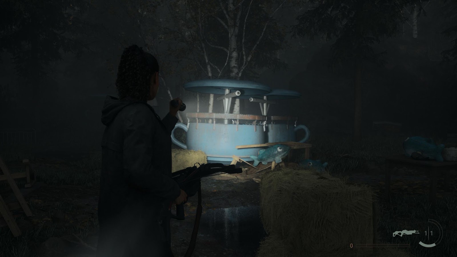 An in game screenshot of the Coffee World ride spare parts from Alan Wake 2