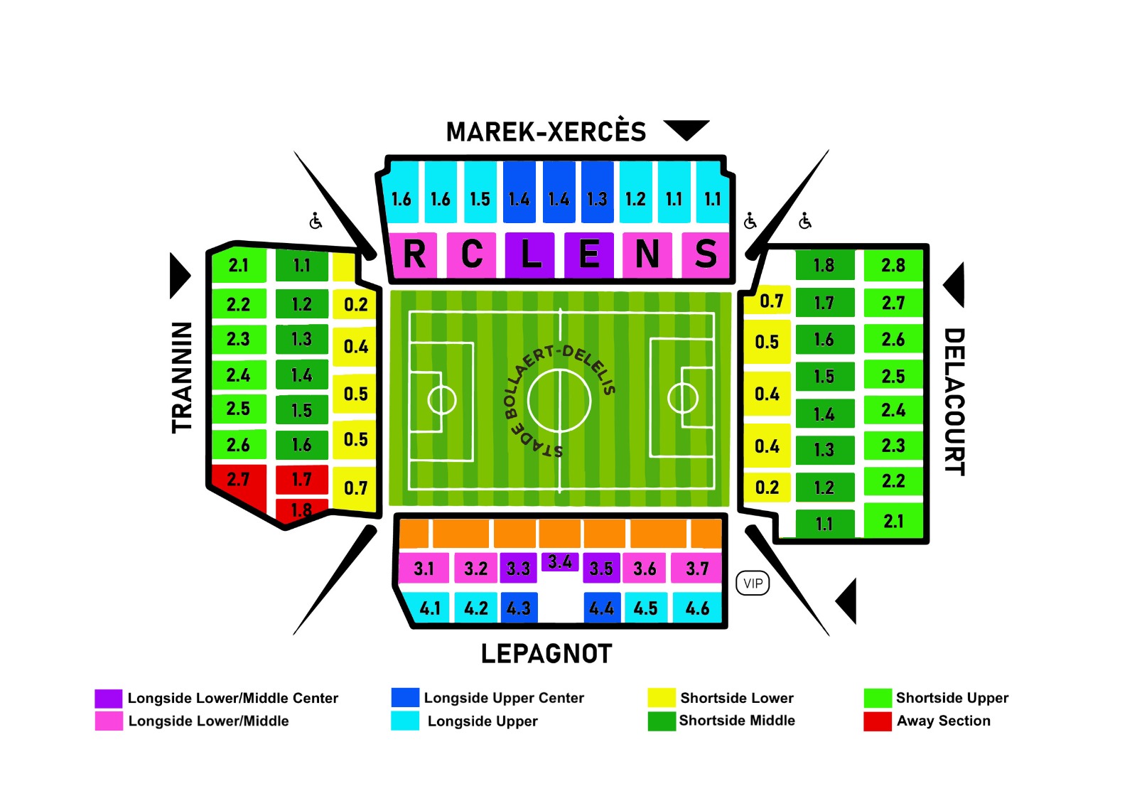 Stade Bollaert-Delelis Seating Plan