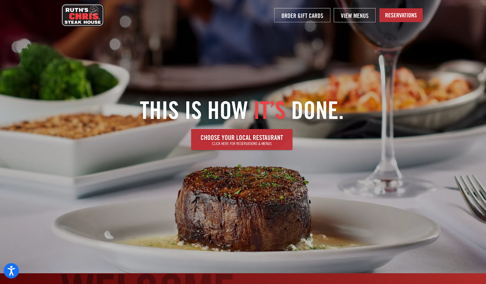 ruths chris steak house homepage