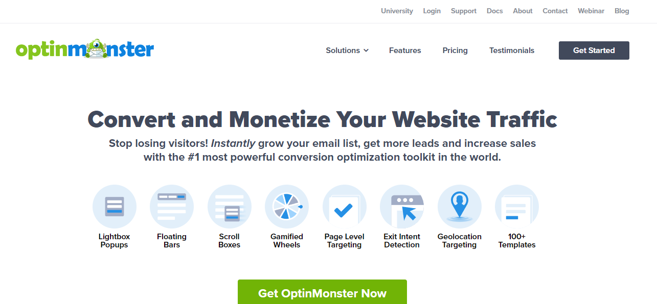 OptinMonster for converting and monetizing your website traffic