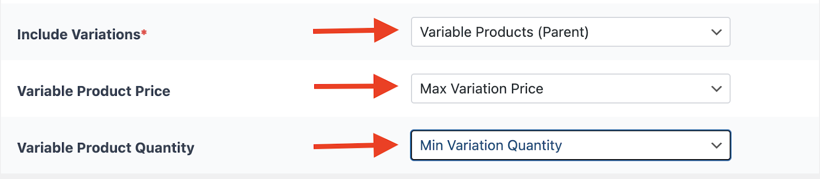 Variable Product Quantity