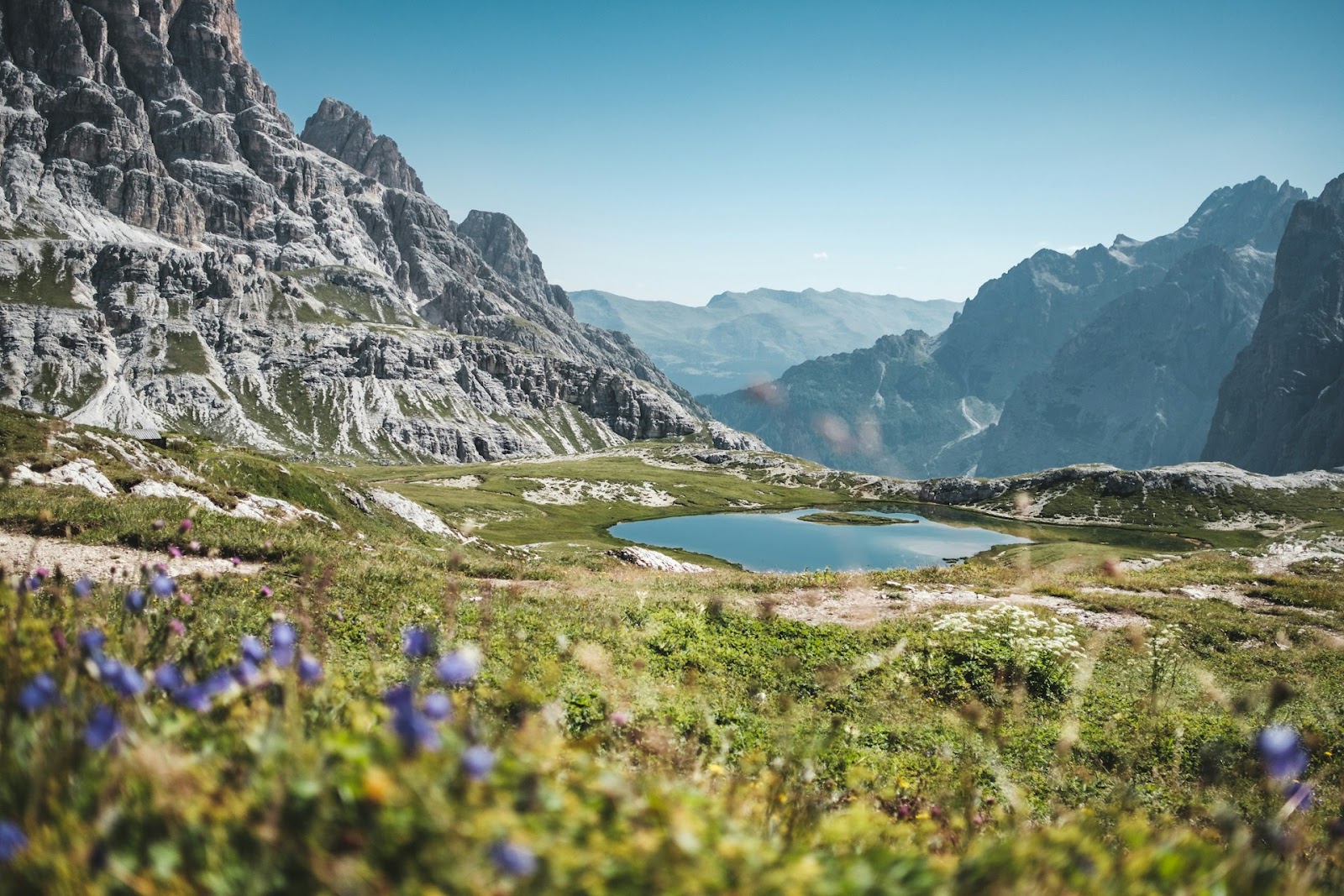 a lake in the mountains