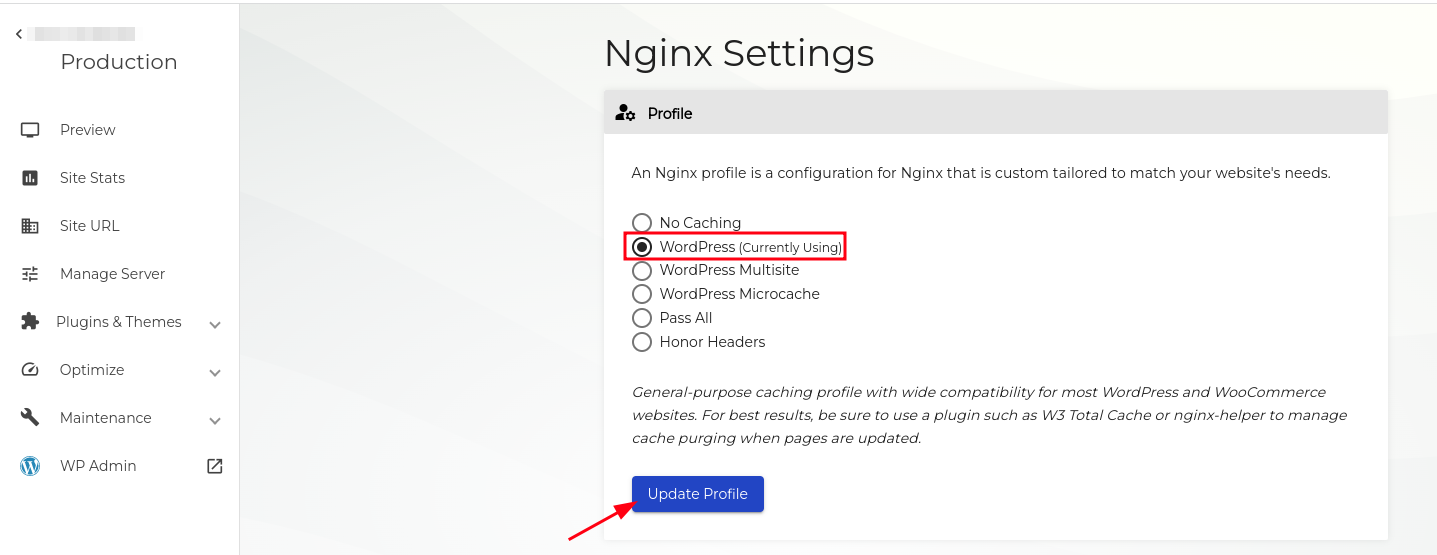 Using Platform InMotion’s Manage Server tools, you can enable NGINX proxy cache on your site.