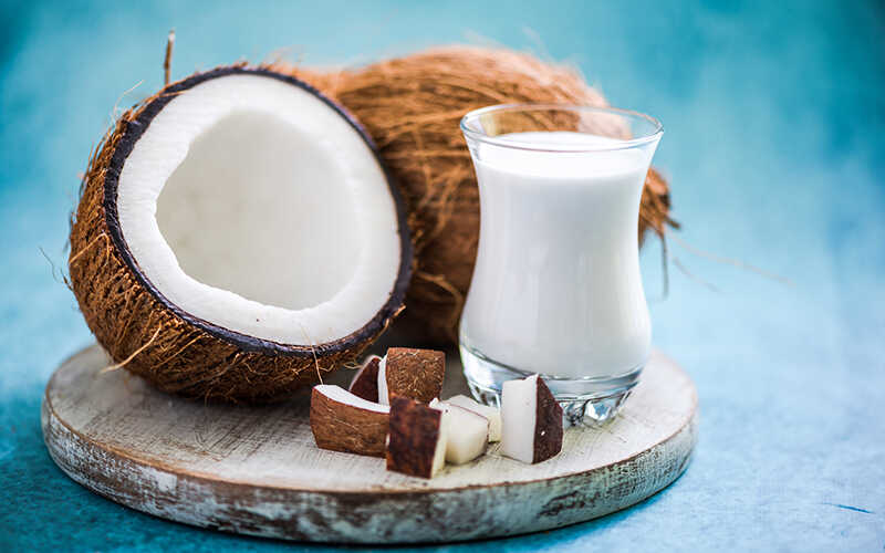 Coconut milk is a food containing many nutrients