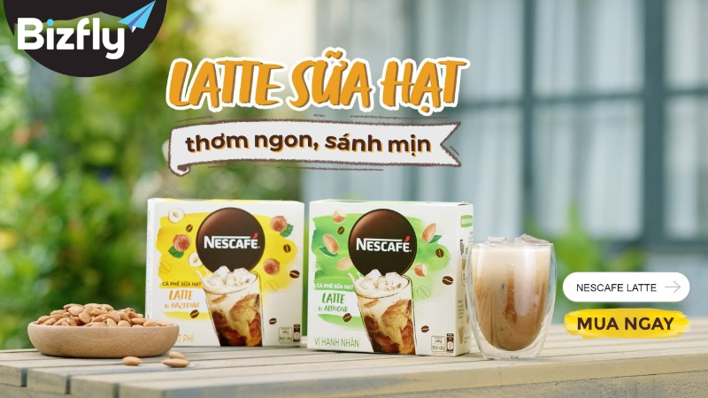 Nescafe Latte sữa vị hạt