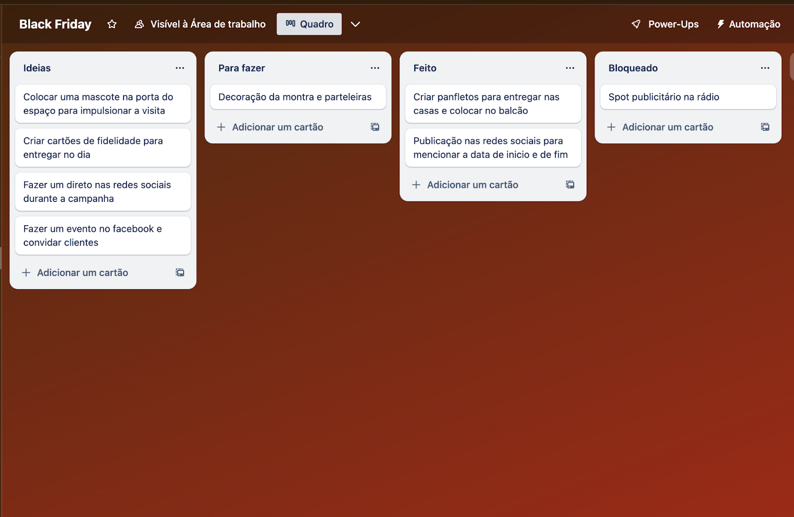 Trello para  impulsionar a presença digital do seu negócio através da organização