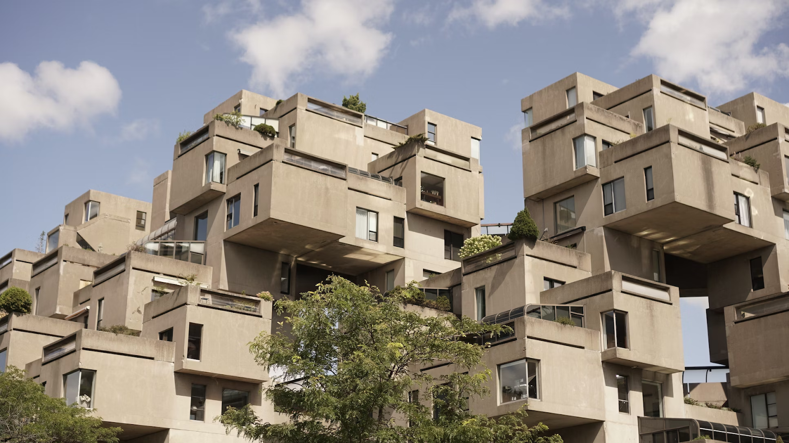 A Concrete Block Building, Habitat 67 in Montreal, Canada