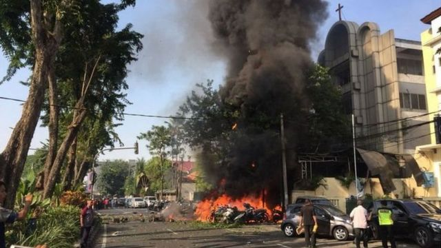 Bom Gereja Surabaya, kasus terorisme terbesar di Indonesia (Photo: BBC)
