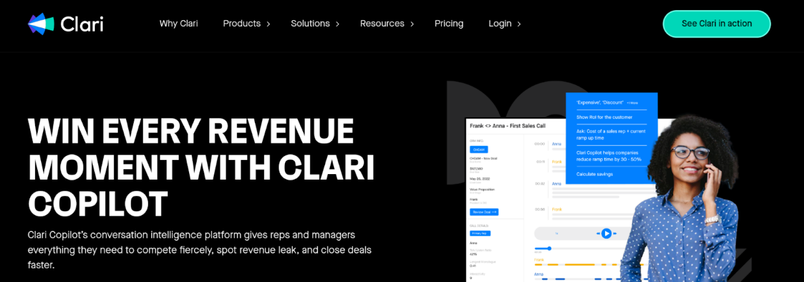 AI cold calling tools - Clari