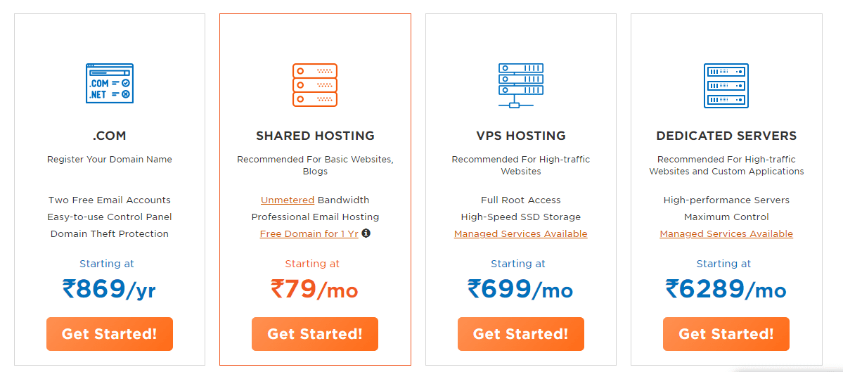 HostGator Pricing plan