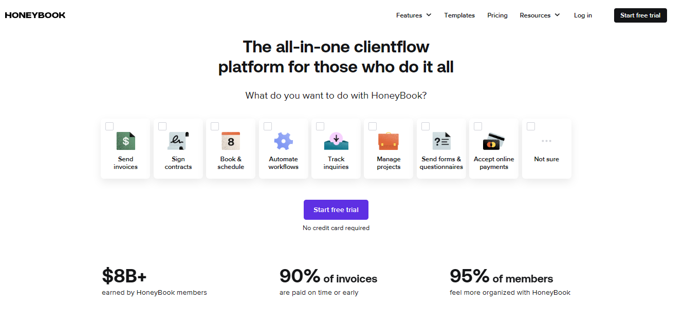 HoneyBook: The all-in-one clientflow platform for those who do it all