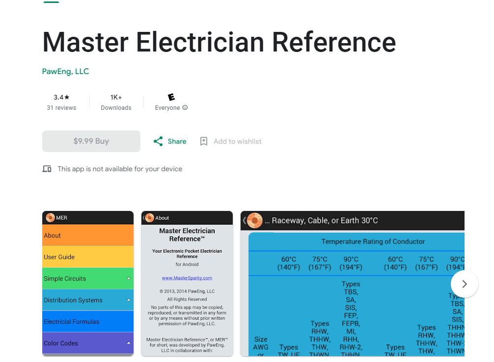 Master Electrician Reference