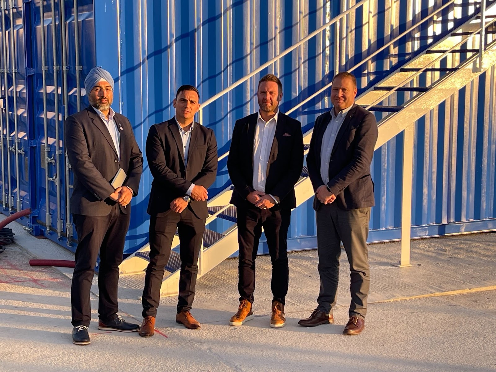 Picture left to right, Head of School (Maritime Science) Capt. Sukhjit Singh, Maritime Academy Manager Aaron Lopez, MSA Operations Director Mark Jaenicke, and VMG Managing Director Matthew Jaenicke. | University of Gibraltar x Maritime Skills Academy Gibraltar