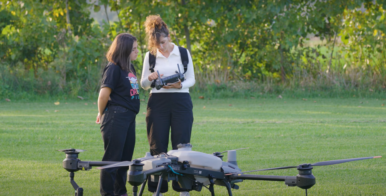 women and agriculture drones