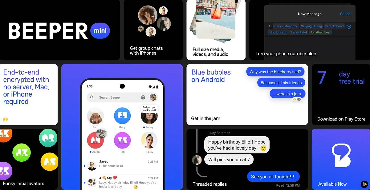 beepemer mini imessage app android