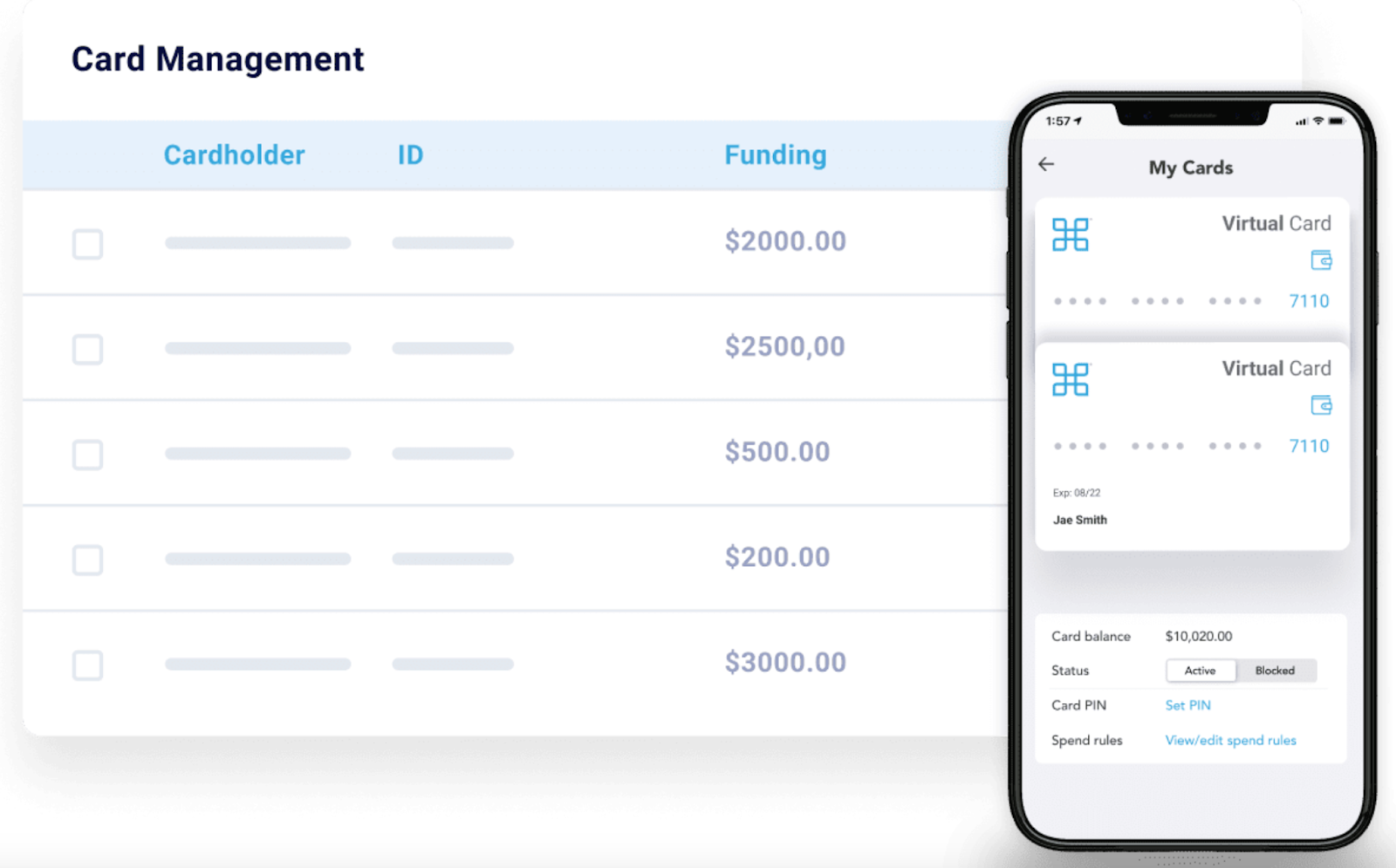 PEX card balance