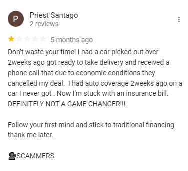 A screenshot of a negative review upset over a canceled purchase.