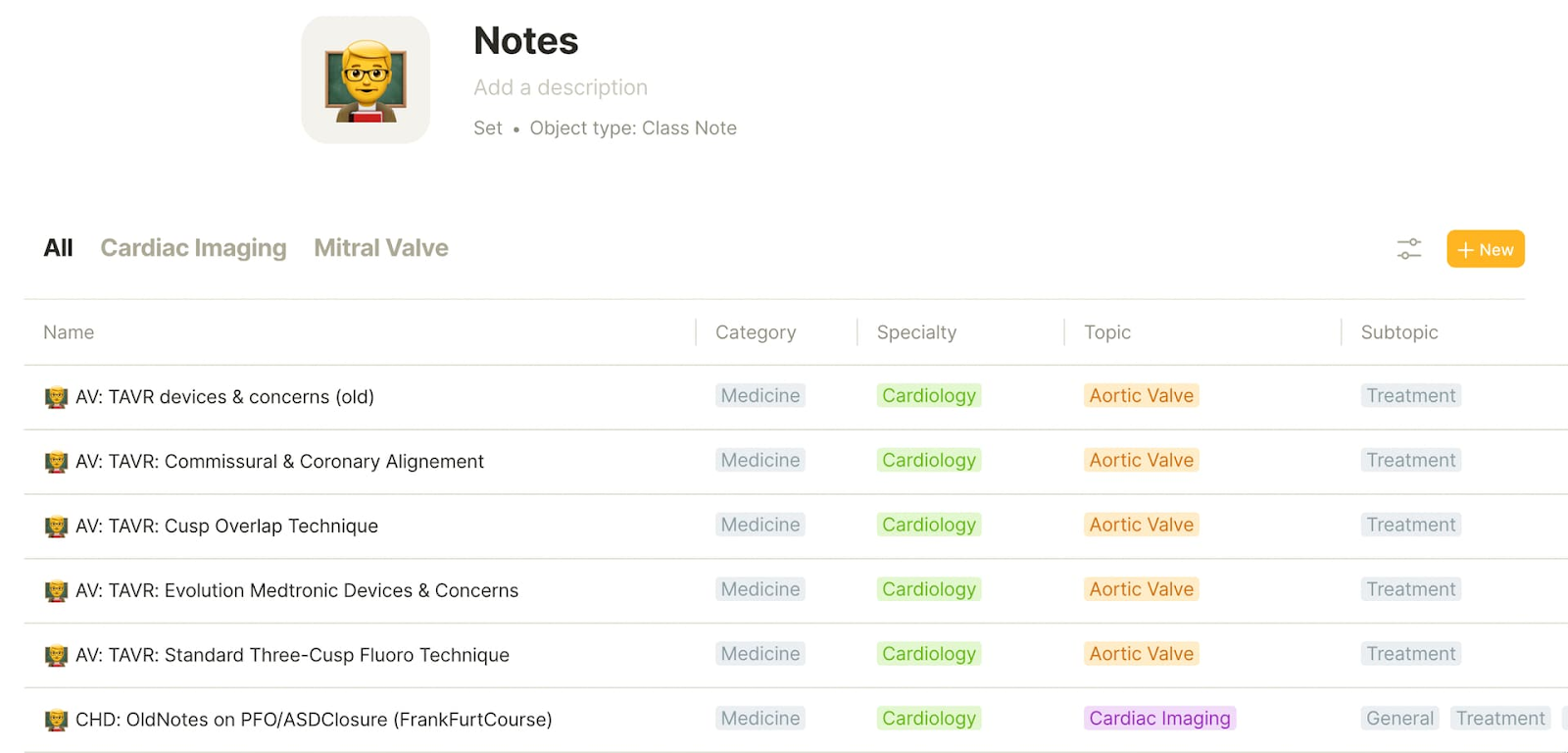 Databases Feature for Anytype