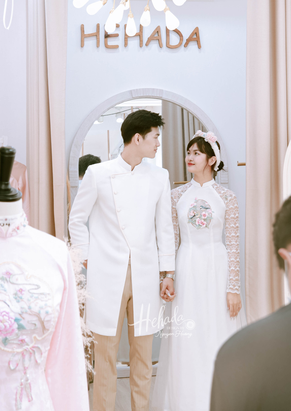 Couple áo dài cưới nhà Hehada