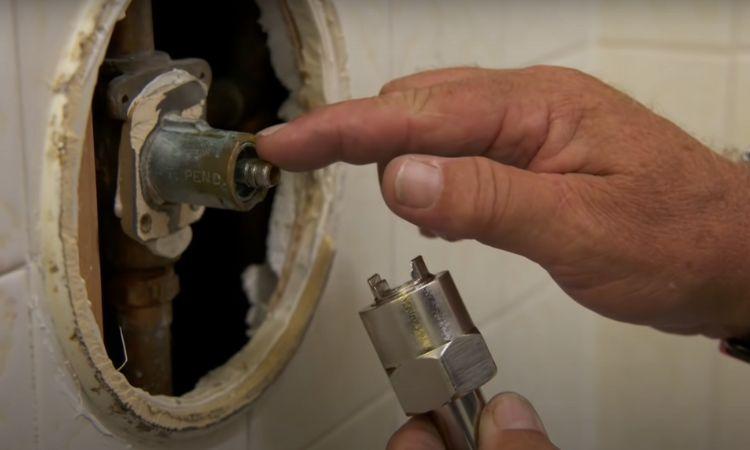 faulty pressure-balancing shower mixing valve