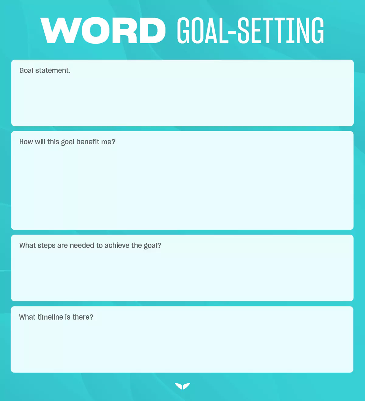 Word Goal-Setting Template