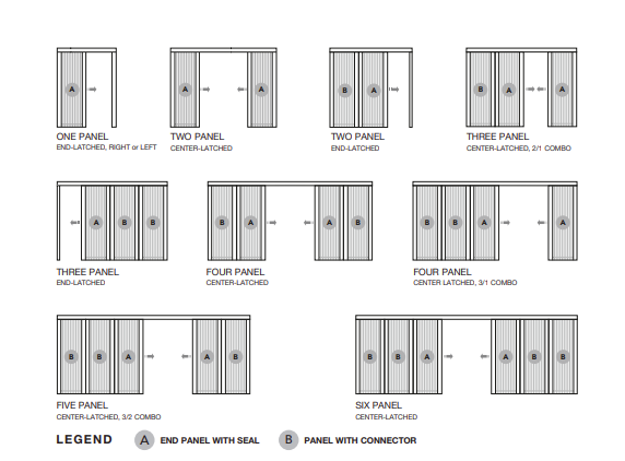 White background with 12 screen door configurations. 