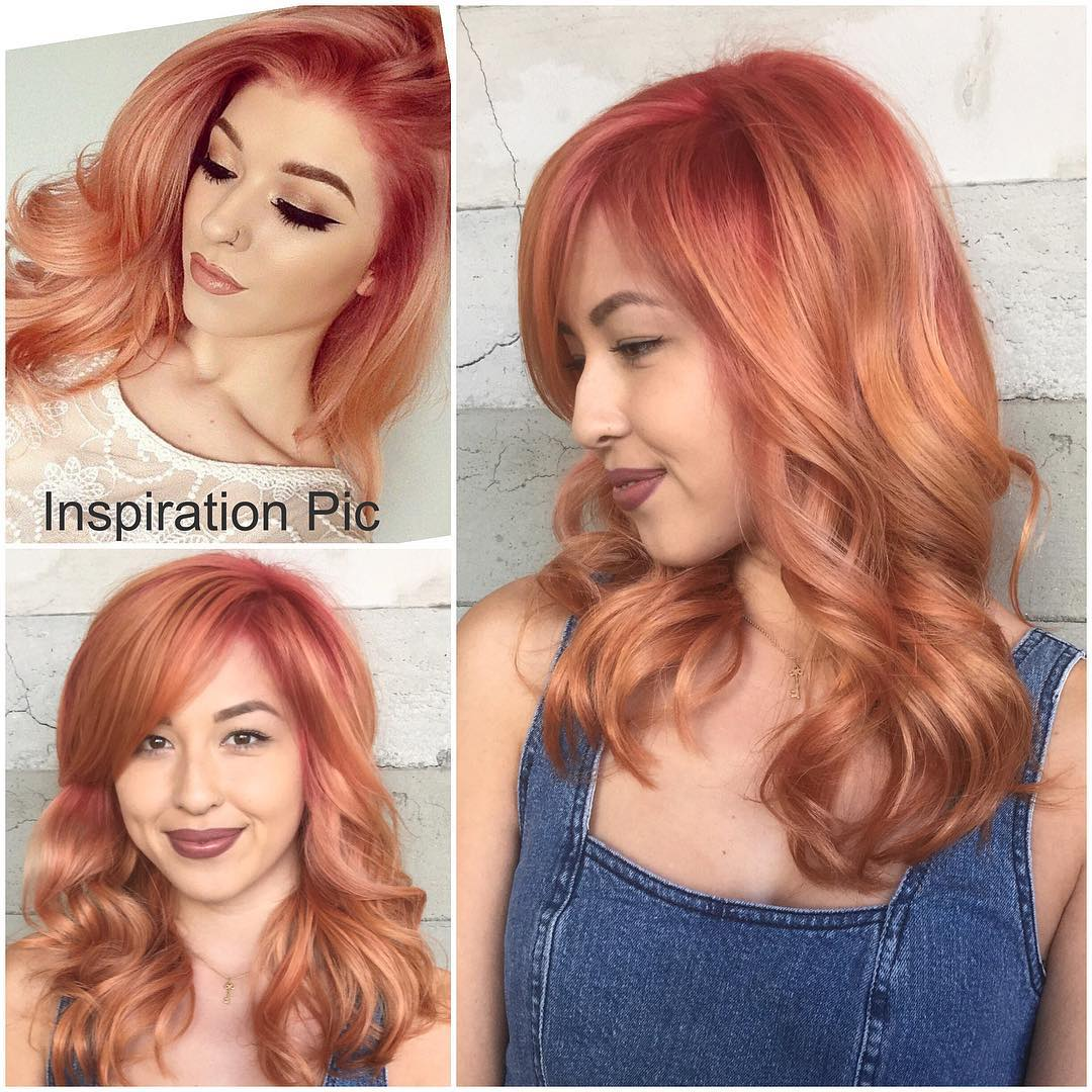 Pink and Strawberry Blonde Ombre Hair