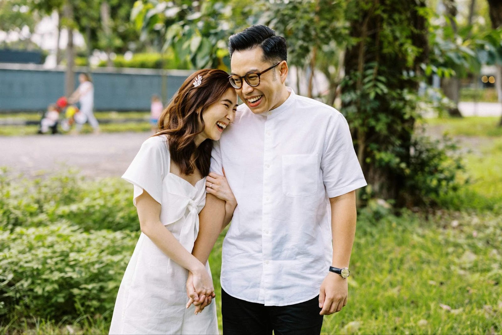 photo of couple at the park