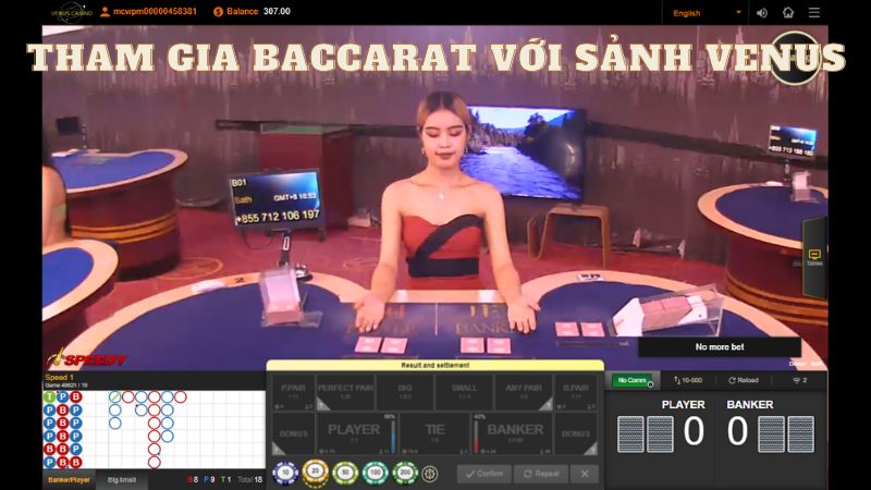 Khám phá baccarat trực tuyến tại phòng chơi VENUS