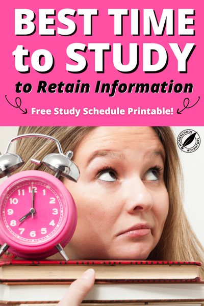 Study Schedule Printable