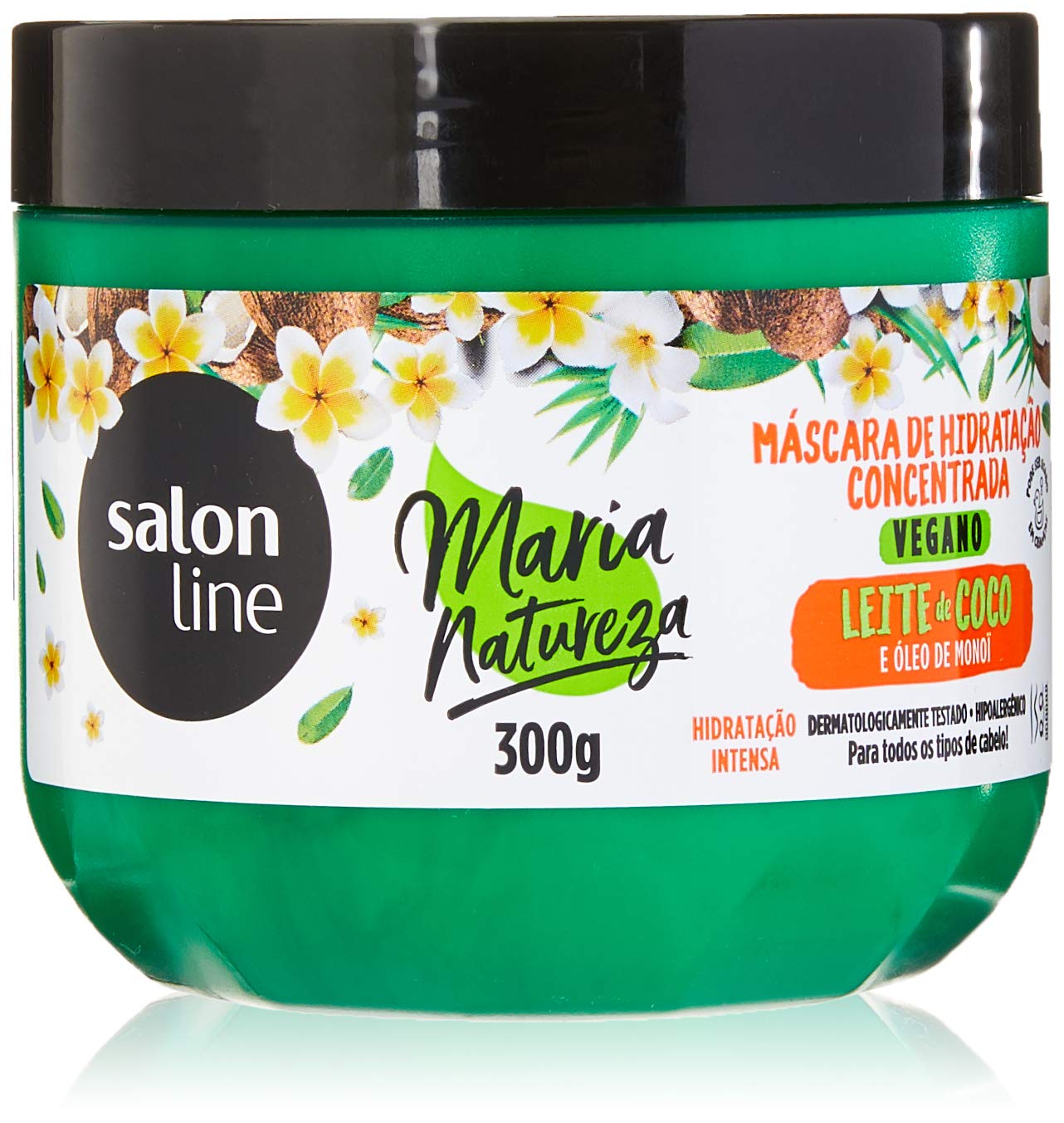 Salon Line Creme Tratamento 300G Maria Natureza Leite de Coco Unit, Branco