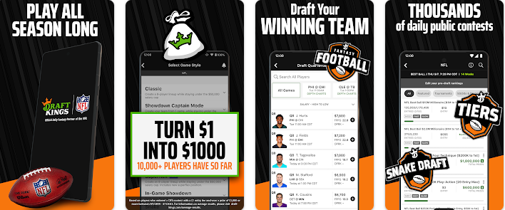 DraftKings Fantasy Sports Game App