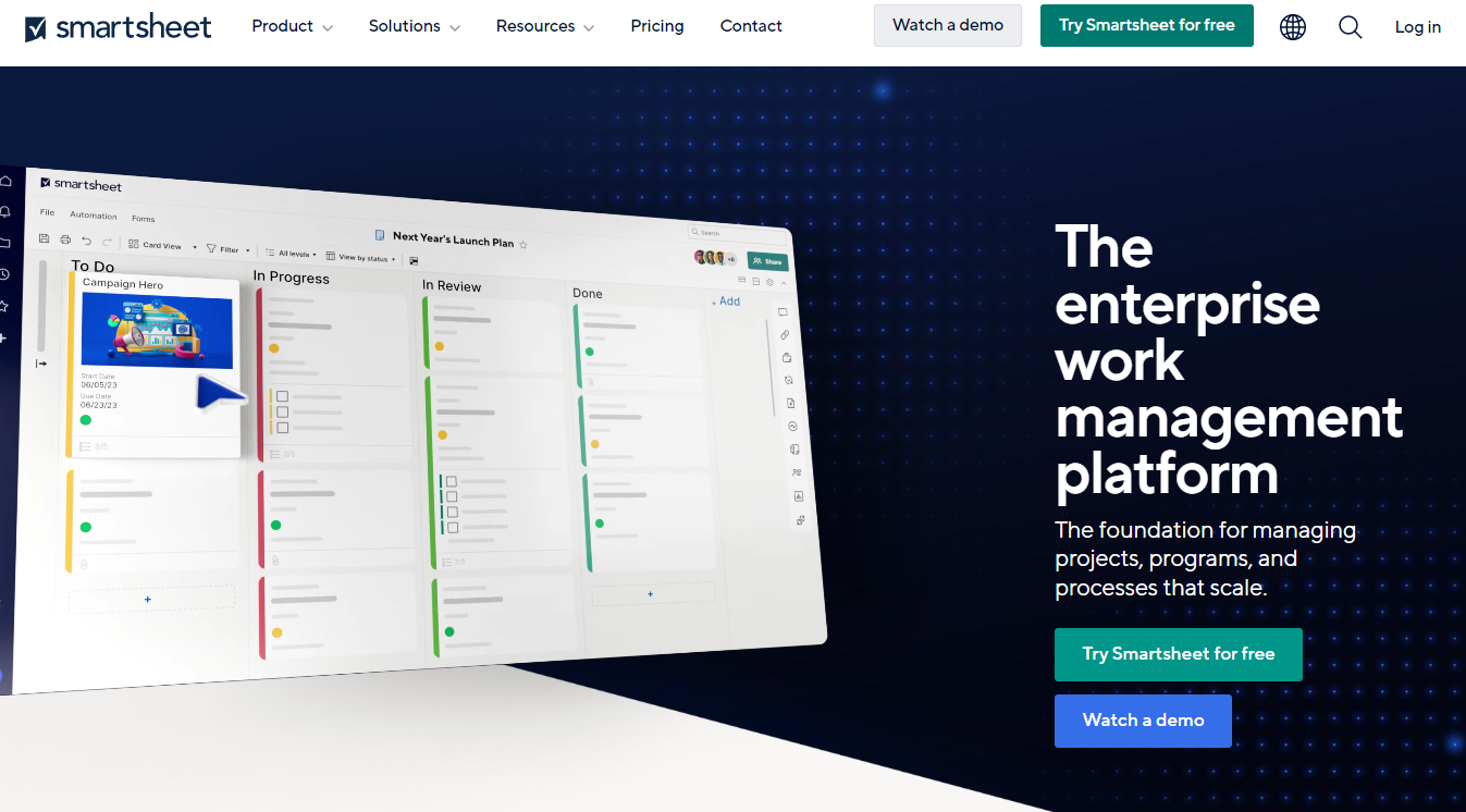 Smartsheet: The enterprise work management platform