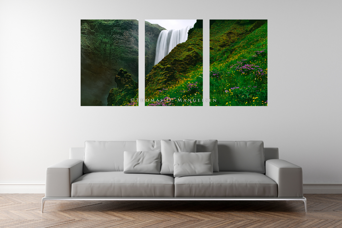 Multi-Panel wall art for a living room