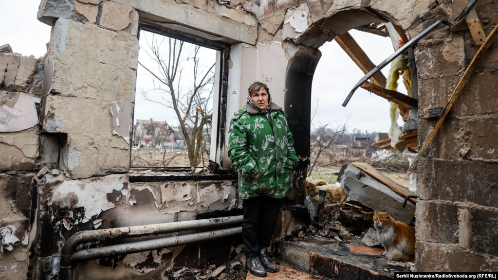 Все, що залишилося від будинку жительки Чернігова Марії. Понад місяць російська армія щоденно обстрілювала і бомбила місто. Фото 6 квітня 2022 року