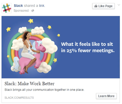 Quảng cáo Slack Facebook.