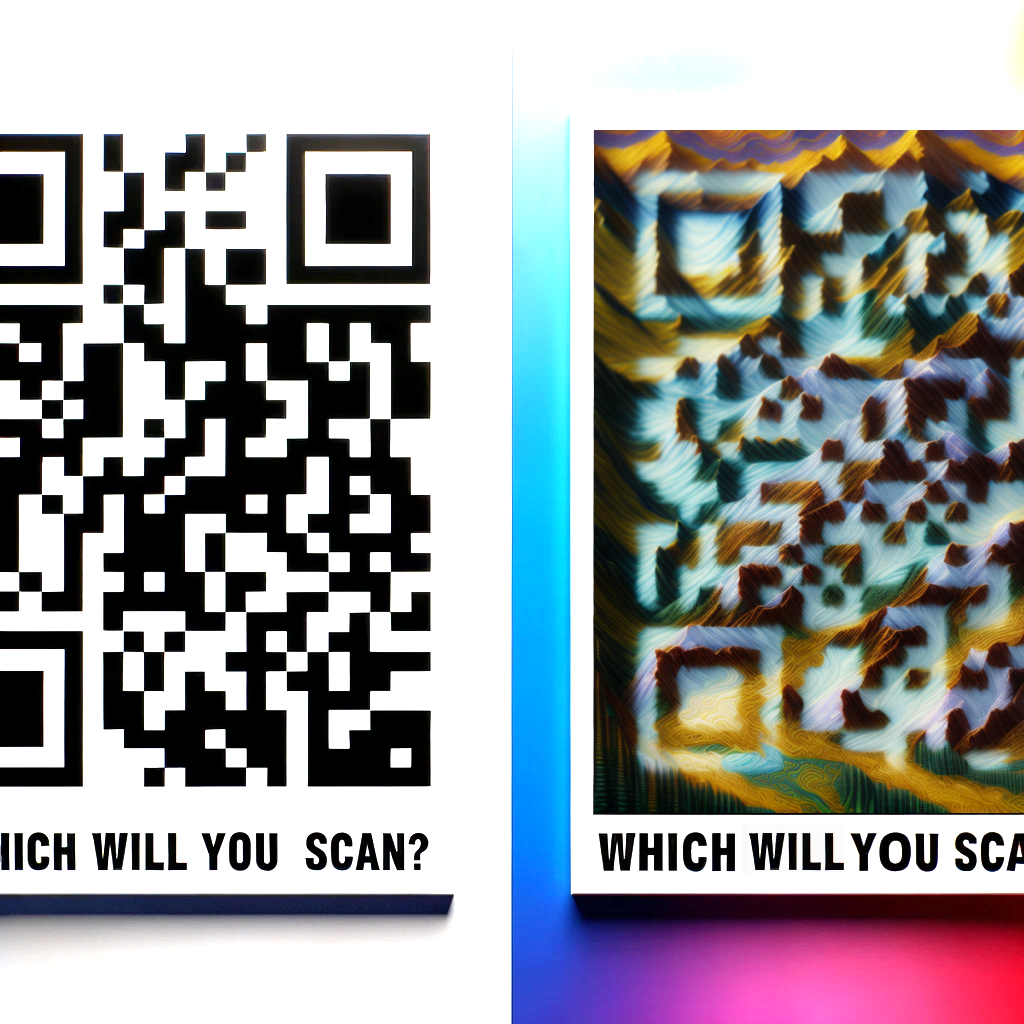 Comparison between Traditional QR Code and QR Code Art Design