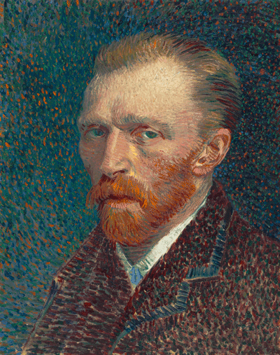 Gif of Vincent Van Gogh Self Portrait