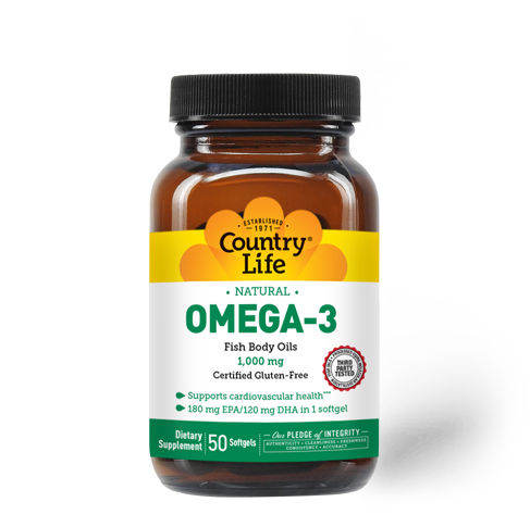 Country Life Vitamins' Omega-3 Fish Oil 1000 mg