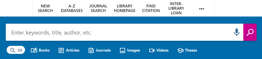 Library Search main search bar