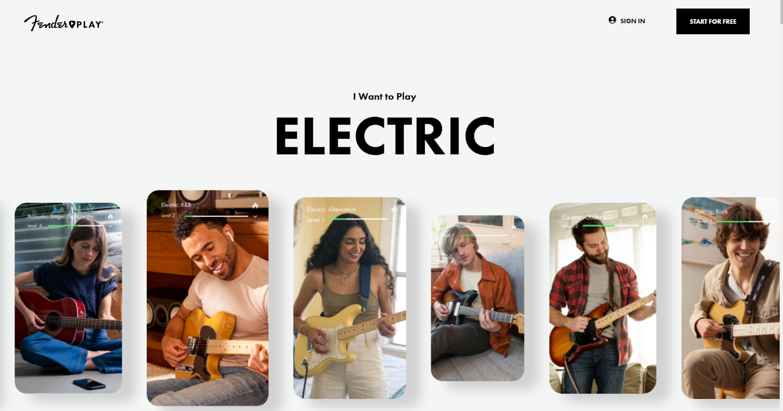 Fender play website home page
