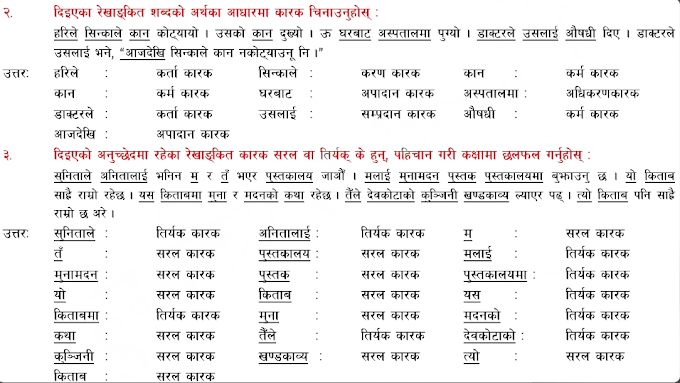 Laxmi Prasad Devkota - Class 10 Nepali Chapter 5 Complete Exercises with solutions 