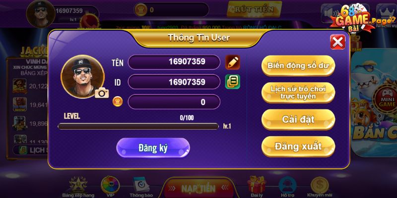 Tài khoản 68 game bai hay bị khóa